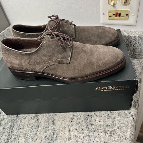 Allen Edmonds Gray Suede Oxfords main image 7